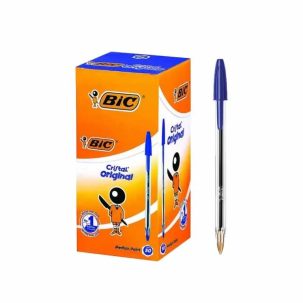 Stylo marque Bic bleu et rouge